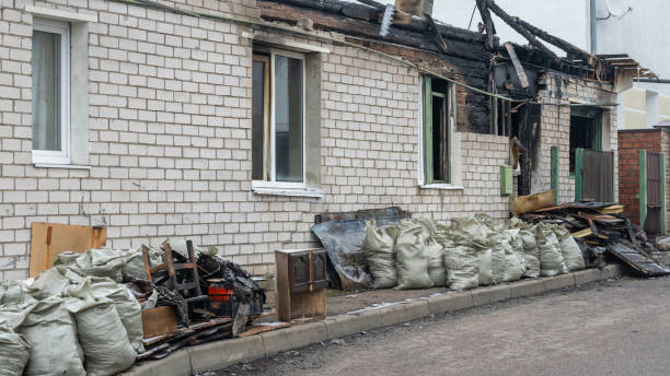 Professional Fire Damage Removal technician working in Hampton, VA